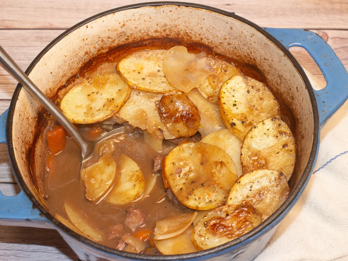 Epic Beef Hotpot in a Rich Red Wine Gravy