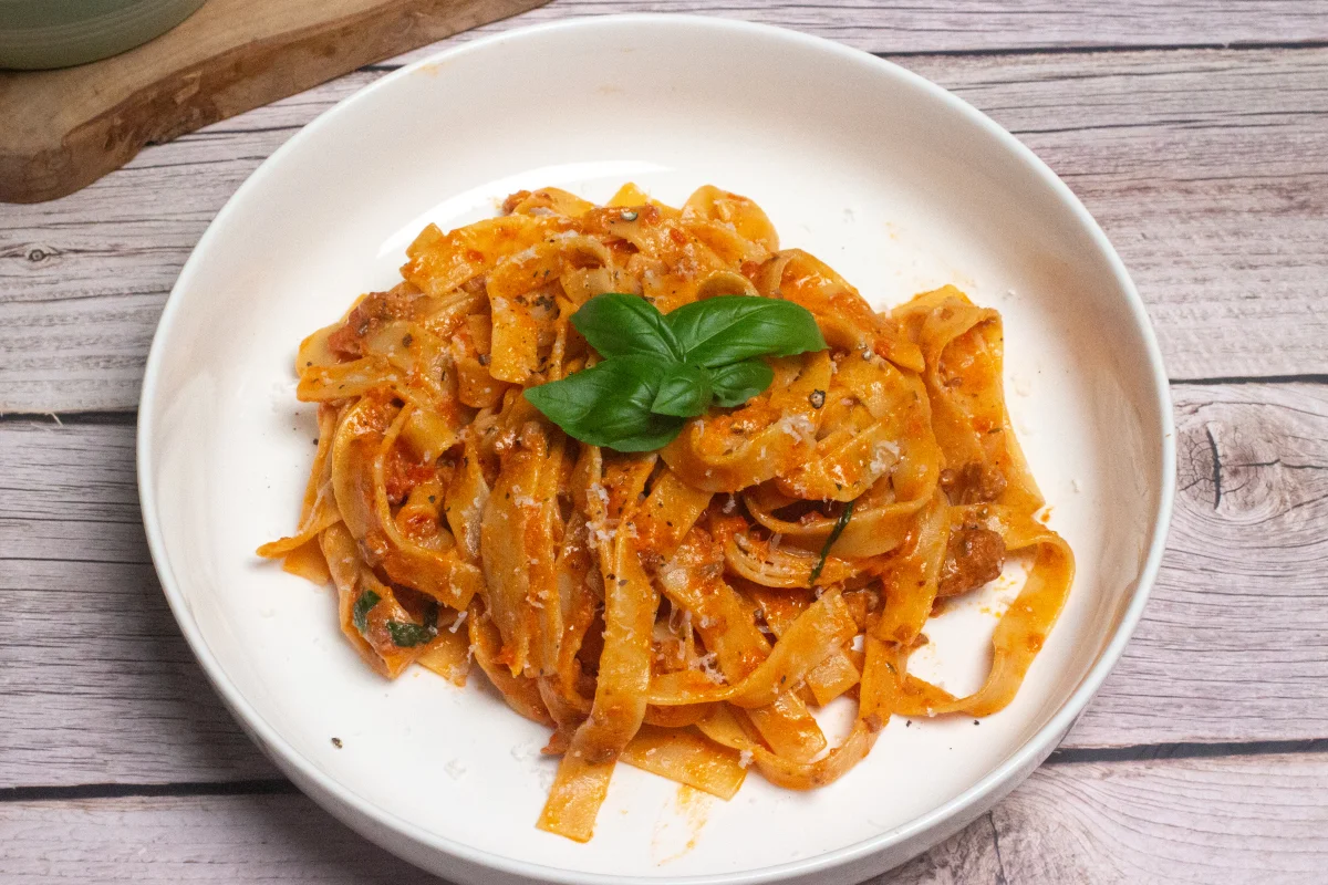 Sausage, Tomato and Mascarpone Pasta