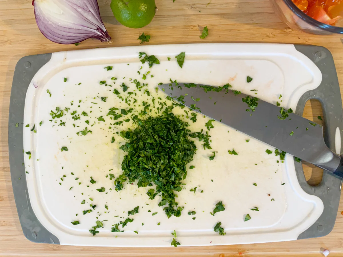 Finely chopped fresh coriander / cilantro