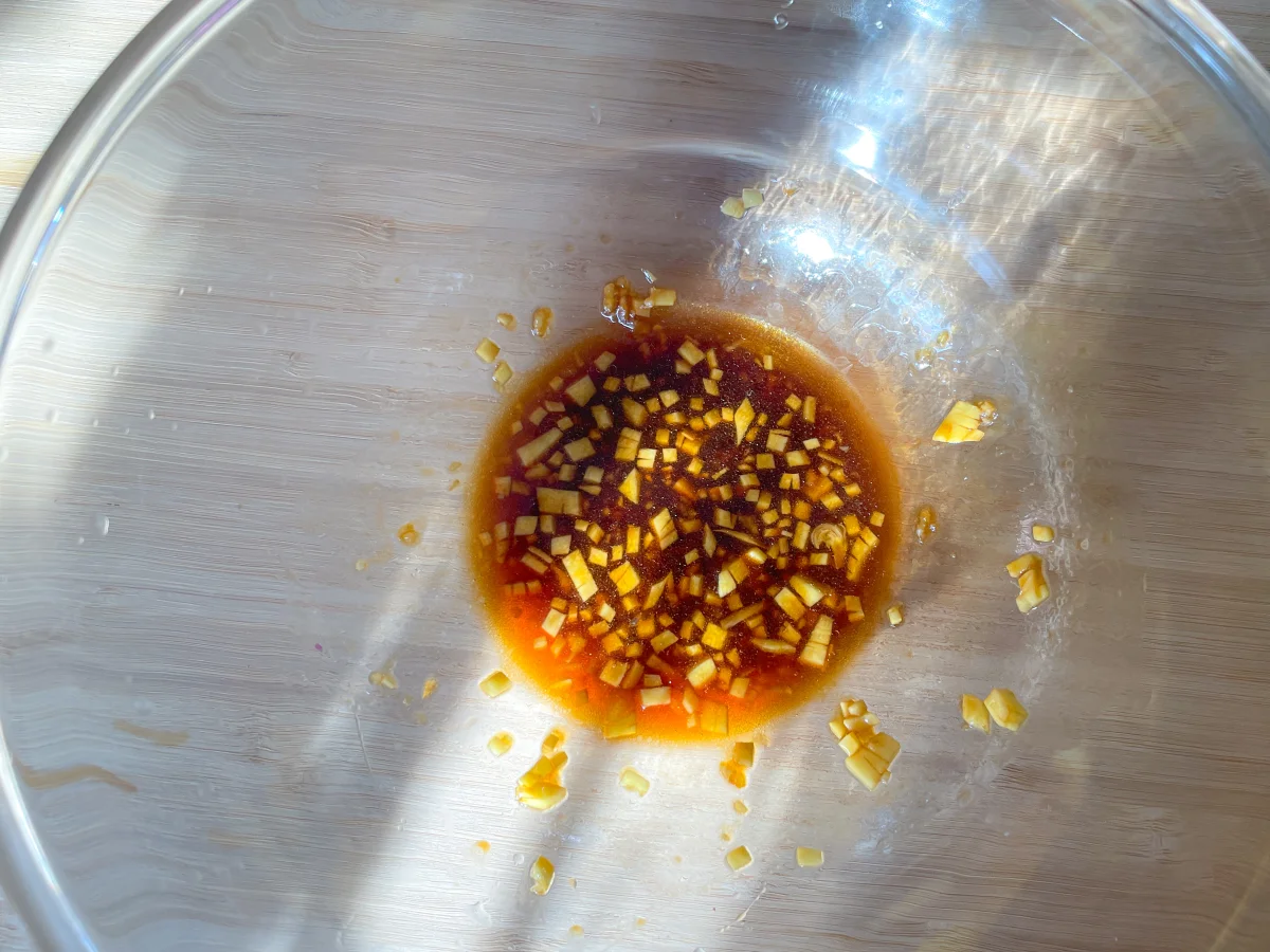 Korean chicken marinade ingredients mixed together